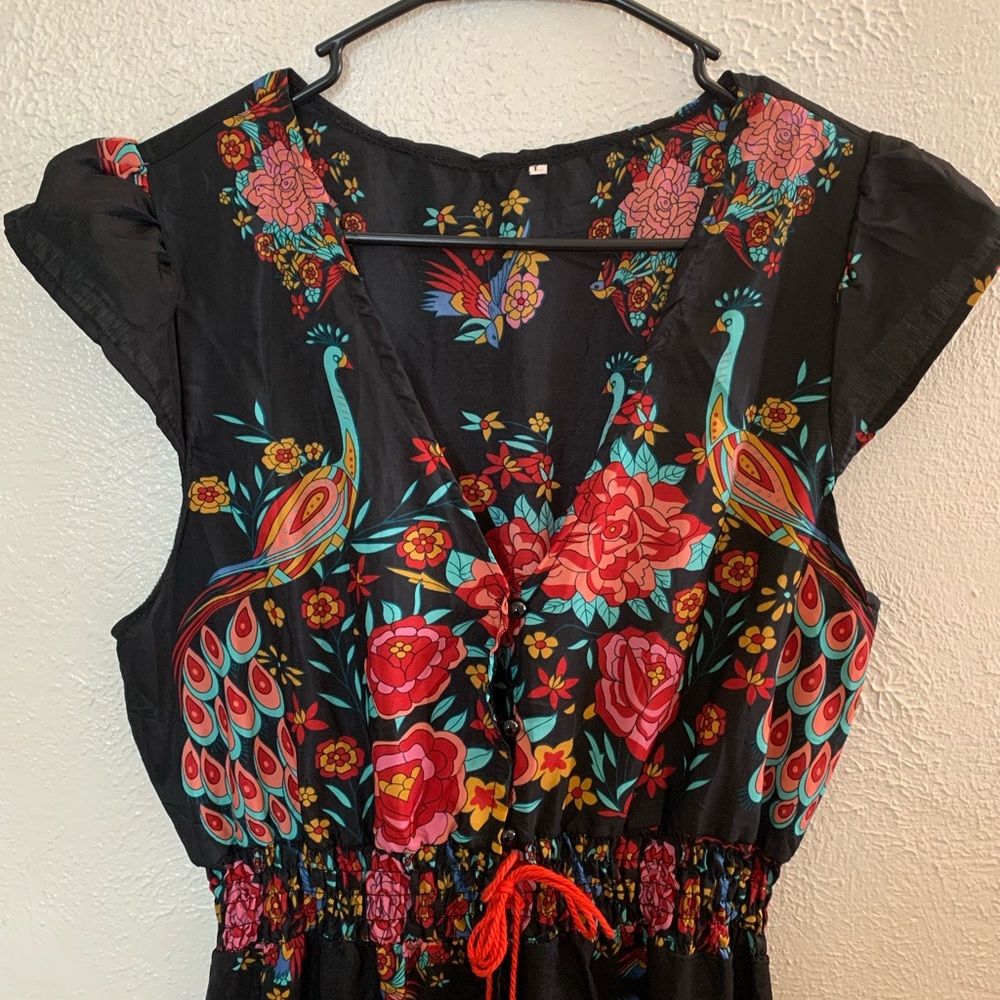Beautiful vibrant Asian inspired dress